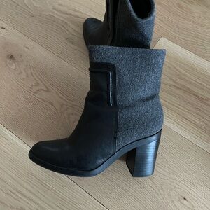 Franco Sarto leather/felt booties